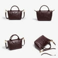 thumbnail image 3 of MMYGU Woven Bag Dumpling Handbag for Women,Mini Lightweight Leather Women's Top Handle Handbag Fashion Travel Daily Satchel, 3 of 8
