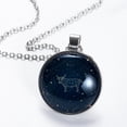 thumbnail image 2 of Taurus Constellation Elegant Glass Circular Pendant Necklace - Women's Jewelry, 2 of 5