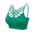 thumbnail image 3 of MixMatchy Women's Soft Seamless Triple Criss-Cross Front Bralette Sport Bra with Removable Pads, 3 of 4