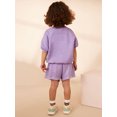 thumbnail image 5 of Emy Dola Toddler Girls Short Sleeve Outfits 2pcs 2-7 Years Kids Bunny Graphic Casual Outfits Easter Crop T-shirt + Shorts Set, 5 of 9