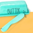 TP Butter Dish with Lid and Knife, Melamine Butter Keeper, Butter Holder with Cover, Butter