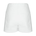 thumbnail image 5 of Diufon Women's Cotton Linen Shorts Stretch Elastic Waist Drawstring Short Pant Summer Casual Trouser (X-Large, White), 5 of 7