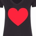 thumbnail image 4 of Inktastic Valentine's Day Red Heart Women's V-Neck T-Shirt, 4 of 5