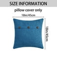 thumbnail image 5 of Unique Bargains Triple Button Decorative Pillowcases Blue 18" x 18", 5 of 5