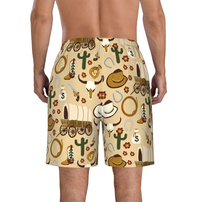 美品 victim ヴィクティム BIG SHORTS 2018SS Bixox Men's Wild West Cowboy printing Casual Classic Fit Short