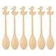 thumbnail image 1 of 6 cucharas de bambú: cuchara de cocina de 15 cm para café, helado y arroz. Utensilio multiusos para mezclar y revolver. Mango con forma de pato., 1 of 7