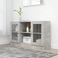 thumbnail image 1 of vidaXL Vitrine Cabinet Concrete Grey 120x30.5x70 cm Engineered Wood, 1 of 5