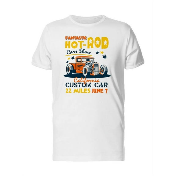 Fantastic Hotrod Car Show T-Shirt Men -Image by Shutterstock, Male Large