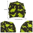 thumbnail image 6 of Kll Cute Cartoon Dinosaurs Green Silhouette Pattern Winter Fall Beanie Knit Hats For Men & Women - Warm & Soft Stylish Toboggan Caps For Cold Weather, 6 of 9