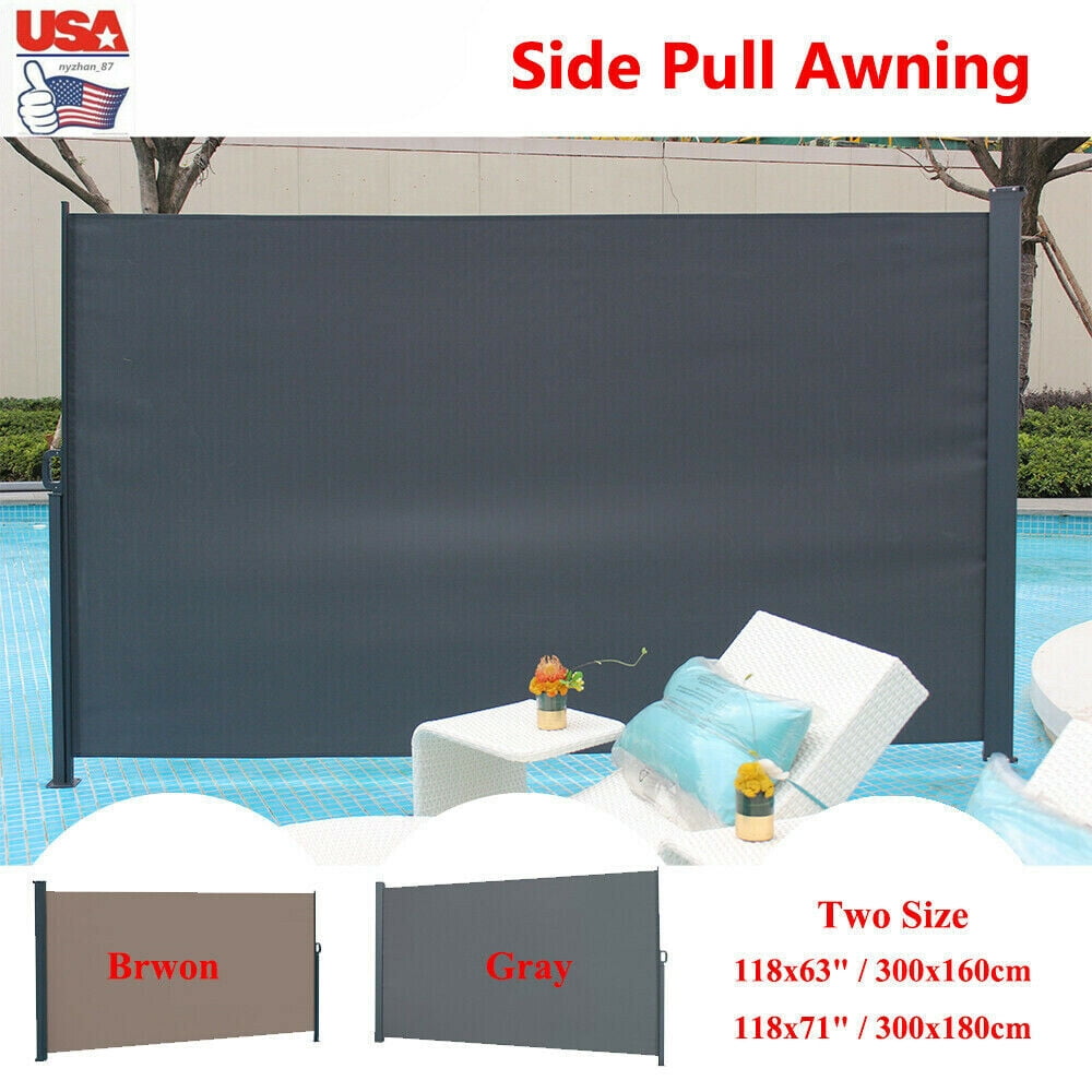 Retractable Side Awning Terrace Patio Privacy Screen Blind Automatic Rollback 