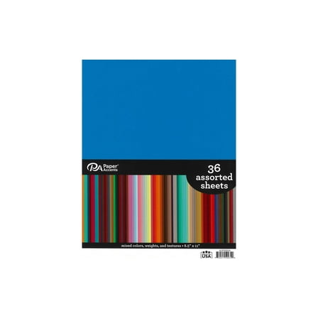 Cardstock & Paper Pack 36 Assorted Sheets 8.5X11"