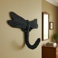 thumbnail image 7 of Heavy Duty Zinc Alloy Wall Hooks for Door Back Entrance Living Room Wardrobe, Dragonfly Shaped Coat Hanger with Softly Rounded Hooks for Delicate Items, Easy To Install with, 7 of 7