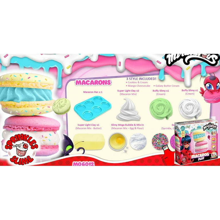 Miraculous Ladybug - Sprinkles n' Slimy Macarons - Slime Kit for Girls and  Boys, Role Play Toys for Kids with Macaron Maker, Cream Dispenser, Slime 