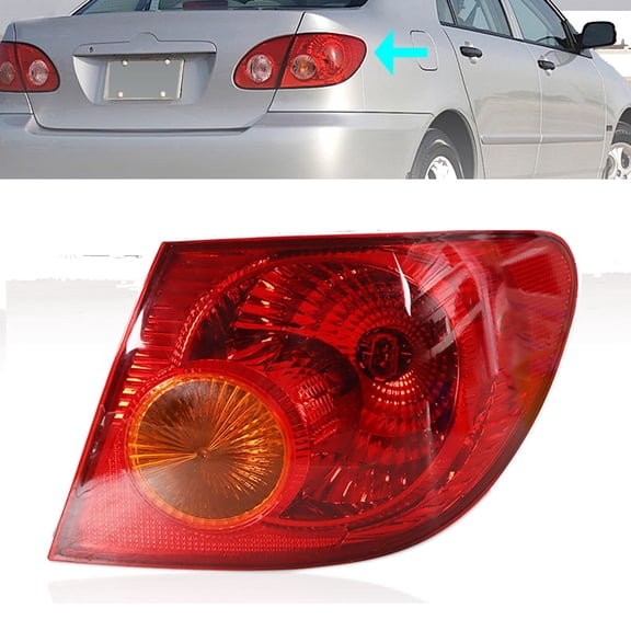LABLT Rear Tail Light Lamp Passenger Right Side for Toyota Corolla 2003-2008 Red
