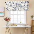 thumbnail image 2 of Spring Blue Floral Window Valances Summer French Country Valance Kitchen Curtains with Rod Pocket Short Curtain Panels for Bedroom Living Room 54" X 18", 2 of 6