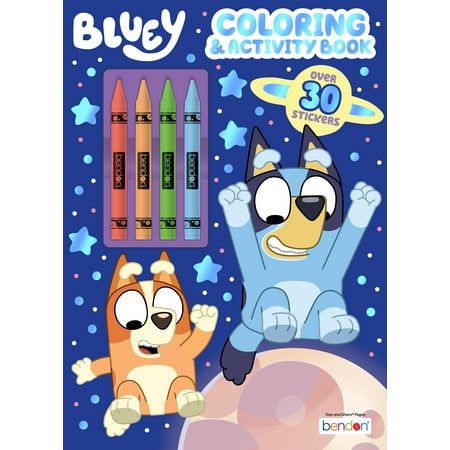 Bluey 48-Page Coloring and Activity Book with Crayons, by Bendon