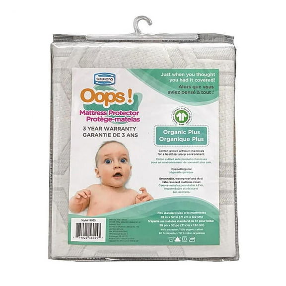 Simmons OOPS Organic Baby Crib Mattress Protector