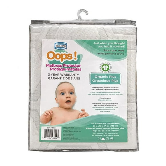 Simmons OOPS Organic Baby Crib Mattress Protector