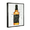 thumbnail image 3 of Stupell Industries Weekends Are For Whiskey Quote Liquor Bottle Jet Black Framed Floating Canvas Wall Art, 24x30, by Mercedes Lopez Charro, 3 of 6