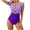 Purple, variant on XMMSWDLA Women's One Piece Swimsuit Wrap Bathing Suit Swimsuits for Women