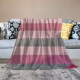 thumbnail image 2 of Chilfamy Geometry Flannel Throw Blanket for Sofa Couch Kids Throw Brown Stripe Line All Season Bed Blanket Multicolor Room Decorations Geometric Fuzzy Blanket Blanket 50x60in, 2 of 6