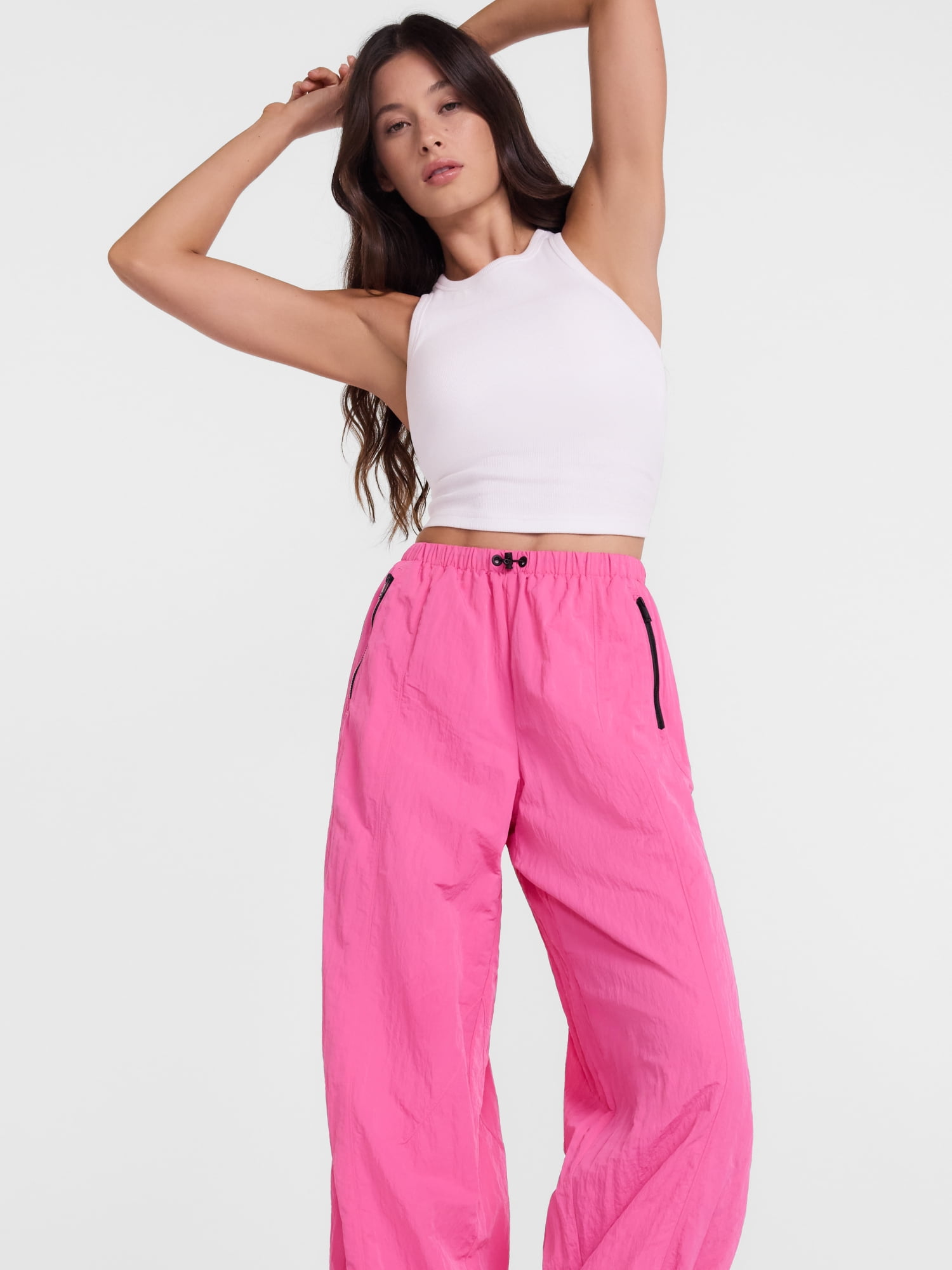 Avia Women's Nylon Balloon Pants, 31" Inseam, Sizes XS-XL