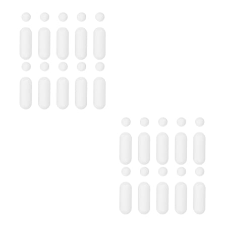 Hemoton 20 Sets Toilet Seat Bumper Replacement Kit for Bidet Universal Toilet Seat Bumpers Pads for Use with Bidets Stick on for