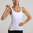 thumbnail image 2 of Women Tank Tops Ribbed Workout Tank Tops For Women With Built In Bra Tight Racerback Scoop Neck Top Womens Tops, 2 of 7
