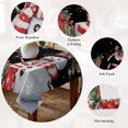 thumbnail image 5 of Black Snowman Christmas Table Cloth Waterproof Tablecloths, Winter Snowflake Xmas Gifts Tablecloth Dining Table Cover for Kitchen Party Tabletop Outdoor, Square Tablecloth 60x60 Inch, 5 of 9