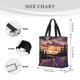 thumbnail image 3 of Balery Starry Night Purple Irises Bolsa de Mano para Mujeres con Cremallera, Bolsa de Gimnasio con Compartimentos, Bolsa para Laptop, Bolsa para Trabajo, 3 of 7