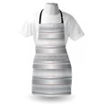 thumbnail image 3 of Modern Apron Trippy Stripes with Wooden Zig Zag Effects Party Elements Featured Image Print, Unisex Kitchen Bib Apron with Adjustable Neck for Cooking Baking Gardening, Silver Grey, by Ambesonne, 3 of 3