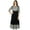 Black, variant on Bimba Womens Black Anarkali Kurta Long Maxi Kurti 3/4 Sleeve Ethnic Clothing