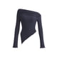 thumbnail image 1 of Remera PRETTYGARDEN Y2K Azul Marino Crop Top con Hombros Descubiertos Talle S, 1 of 9