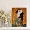 thumbnail image 2 of Klimt Kiss Mosaic Canvas Print Wall Art Home Decor for Living Room Bedroom Hotel Office Restaurant, 2 of 8