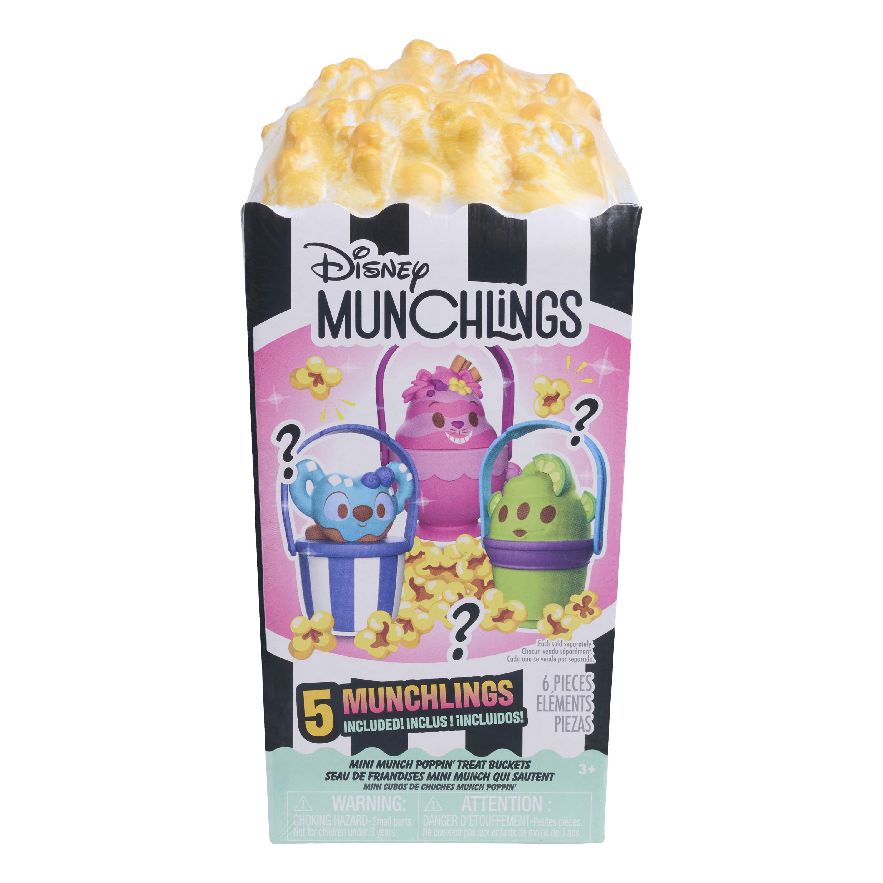 Disney Munchlings Mini Munch Poppin’ Treat Bucket, 1.5 inch Collectible Poppin' Toy, Children Ages 3 and up