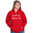 thumbnail image 3 of For A Second Bored Me EKG Humor Unisex Plus Size Zip Hoodie Brisco Brands 5X, 3 of 6