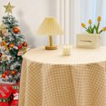 thumbnail image 6 of YOHAVEN Round Tablecloth 55", Polyester Textured Wrinkle Resistant Spill Proof Table Cloth for Party Wedding Dining Room Holiday Celebration Birthday Table Decorations, 6 of 6