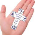 thumbnail image 3 of WIRESTER Set of 2 Aluminum Cross Hanging Ornaments for Christmas Tree Holidays Party Home Office Xmas Tree Decoration Gift - Purple Romans 12:12 & Faith, 3 of 6