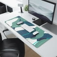 thumbnail image 2 of Lush Teal Tropical Leaves XL Gaming Mouse Pad & Desk Pad - Extended, Waterproof with Stitched Edge, Enhance Your Office Work & Gaming Experience - 31.5 x 11.8 Inch, 2 of 7