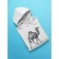 thumbnail image 3 of Dromedary Pencil Drawing Hoodie Men -Image by Shutterstock, Male Medium, 3 of 4