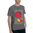 thumbnail image 2 of Bingfone Dinosaur Super Hero Cartoon Men'S Loose Fit Short-Sleeve Pocket T-Shirt, 2 of 7
