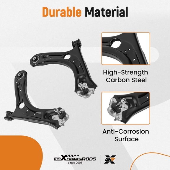 maXpeedingrods 2Pcs Front Lower Control Arm with Ball Joint for Volkswagen Beetle 2012-2019 Passat 2012-2021, MS70180 MS70181 (FWD Model)
