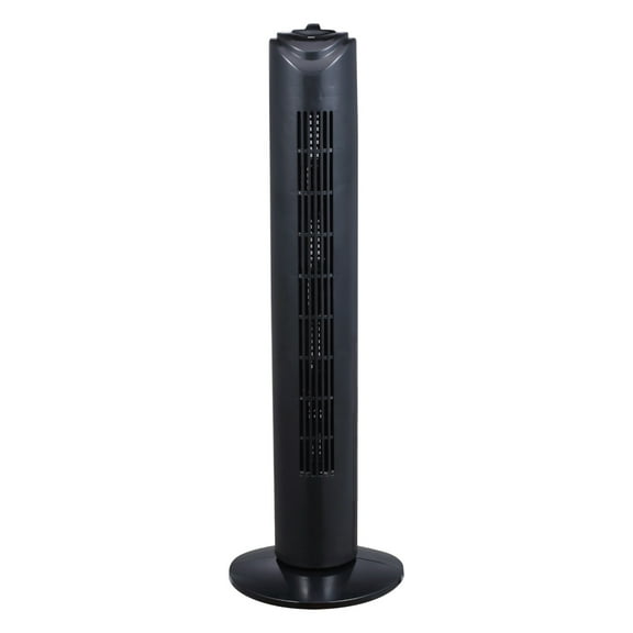 Optimus F-8449BK 32 Inch 3 Speed Home Oscillating Tower Fan w/ Timer, Black
