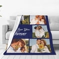 thumbnail image 3 of Custom Couple Blanket Gifts For Boyfriend Girlfriend, Personalized Picture Text Blanket, Custom Photo Blanket For Couples, Gifts For Husband Wife, Valentines, I Love You Gift, 3 of 6