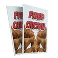 thumbnail image 4 of A-frame Sidewalk Fried Chicken 24" x 36" Double Sided A-Frame Sidewalk Sign, Includes 2 Plastic Inserts | Foldable Portable White Signicade Sandwich Board Signs, 4 of 5