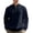 #432-Navy, variant on Kakii Mens Quarter Zip Pullover Quilted Sweatshirt Long Sleeve Casual Stand Collar Pullovers