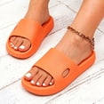 thumbnail image 2 of HEWUQI Slide Shower Shoes for Men Women Non Slip Holes House Slippers Bathroom Pool Gym Students College Dorm Quick Drying Comfortable Sandals Orange Size 8, 2 of 5