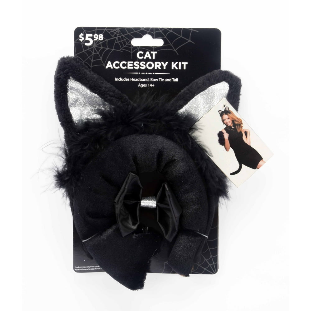 Cat Adult Halloween Costume Accessory Kit - Walmart.com - Walmart.com