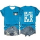 thumbnail image 1 of Camisetas de Manga Corta para las Mujeres Carta Impresa Doble Cara Suelta Tee, Casual Vintage Verano Top Mujeres, 1 of 2