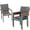 Gray, variant on LIFERUN Patio Chairs Set of 6, Stackable Aluminum Outdoor Chair with Quilted Textilene & WPC Handrail, 17" Seat Height, All Weather Chair for Patio, Balcony, Poolside & Restaurants, Black